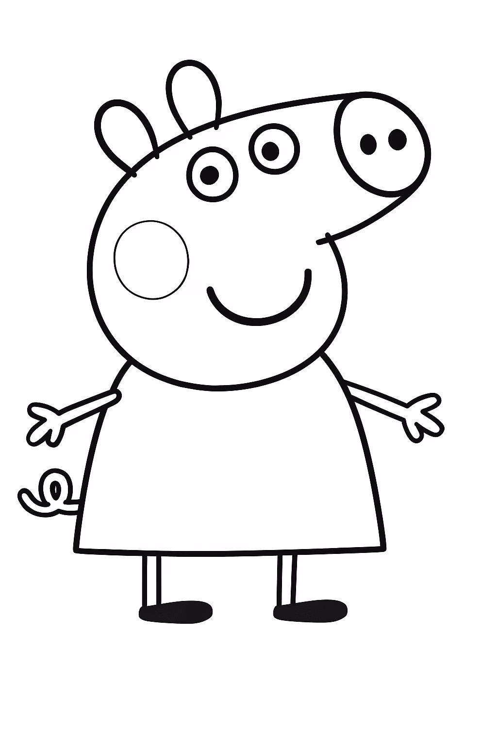 Peppa para colorir — desenho para imprimir