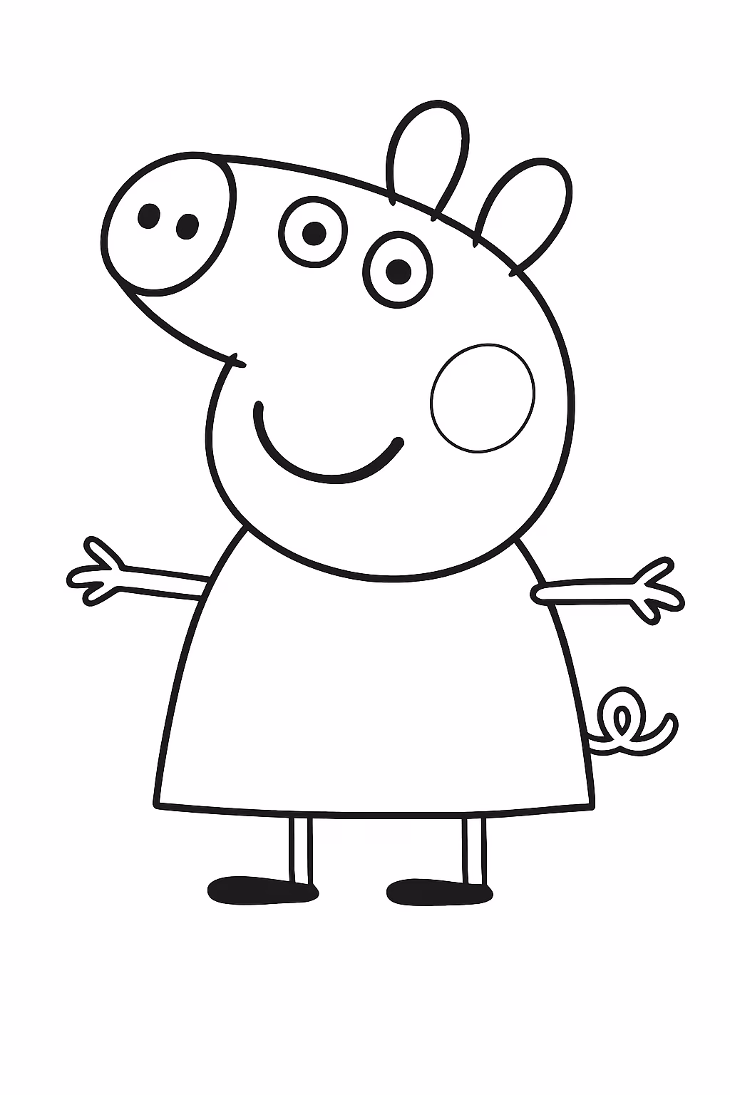 Peppa pig para colorir — desenho para imprimir