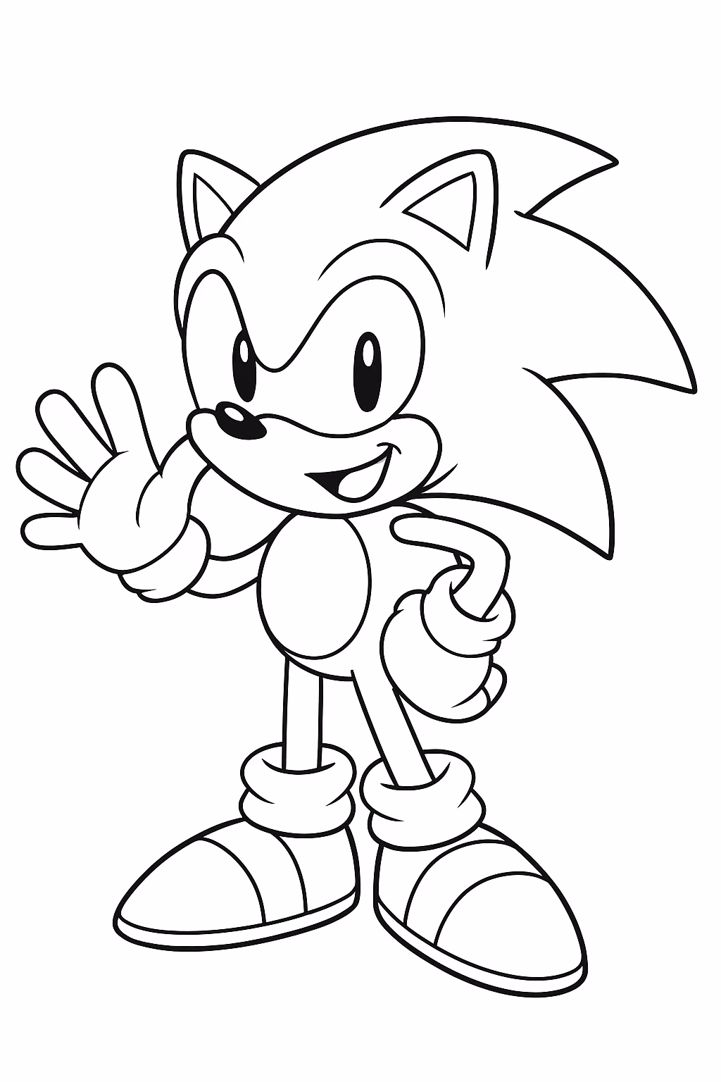 Personagem sonic para colorir — desenho para imprimir
