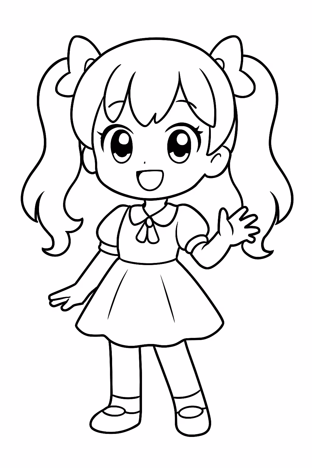 Personagen do gacha para colorir — desenho para imprimir