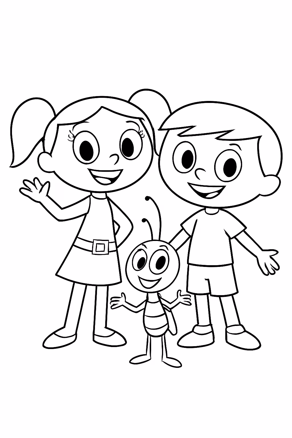 Personagens do show da luna para colorir — desenho para imprimir