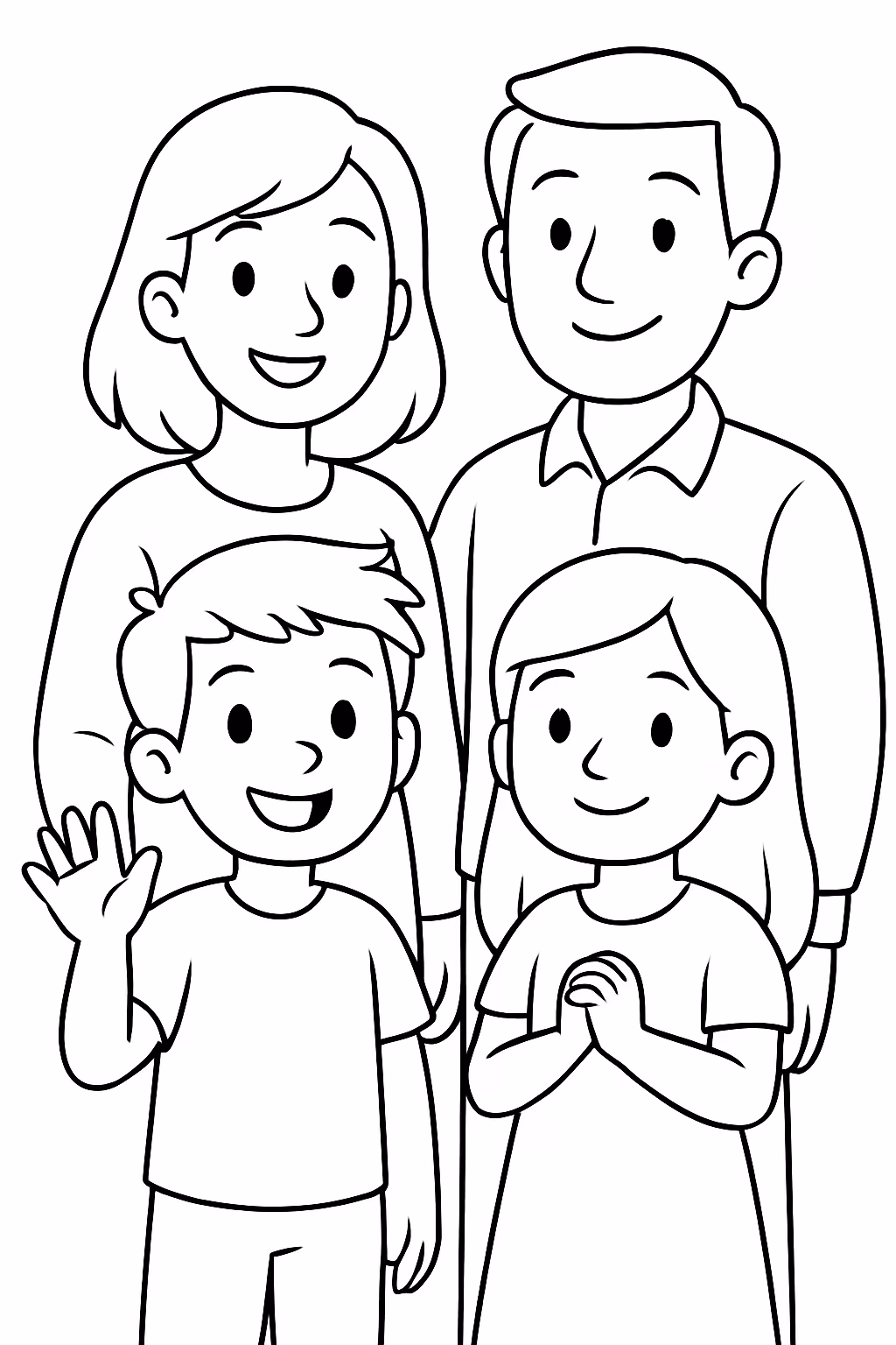 Pessoas para colorir — desenho para imprimir