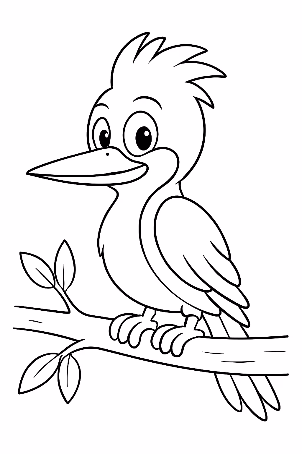 Pica pau para colorir — desenho para imprimir