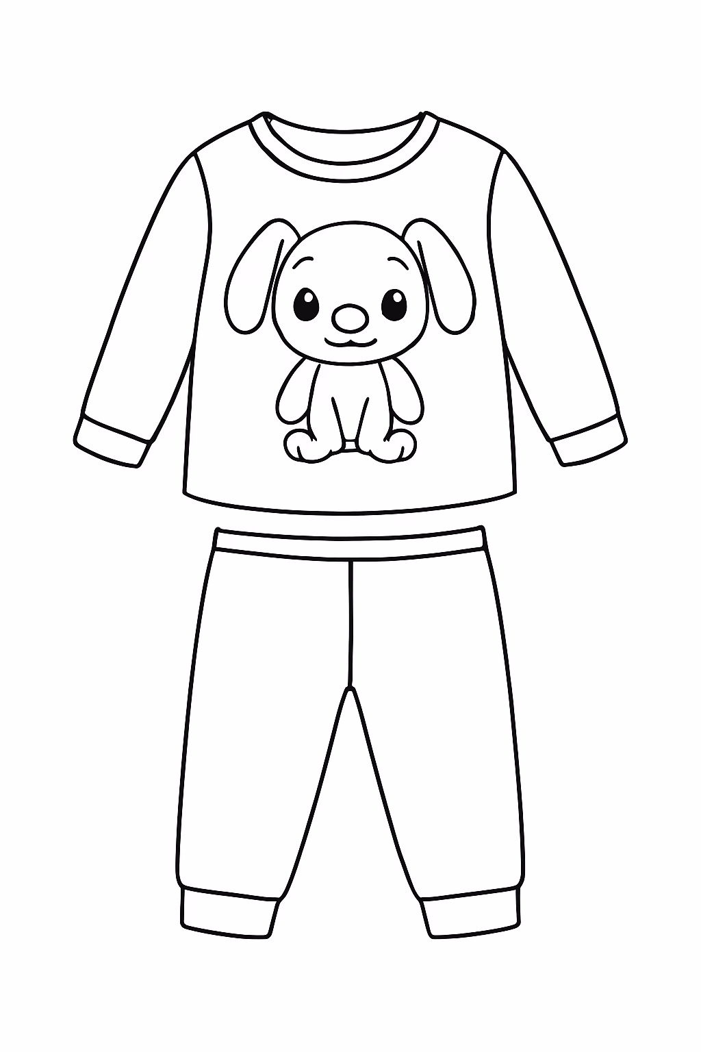 Pijama feminino stitch para colorir — desenho para imprimir