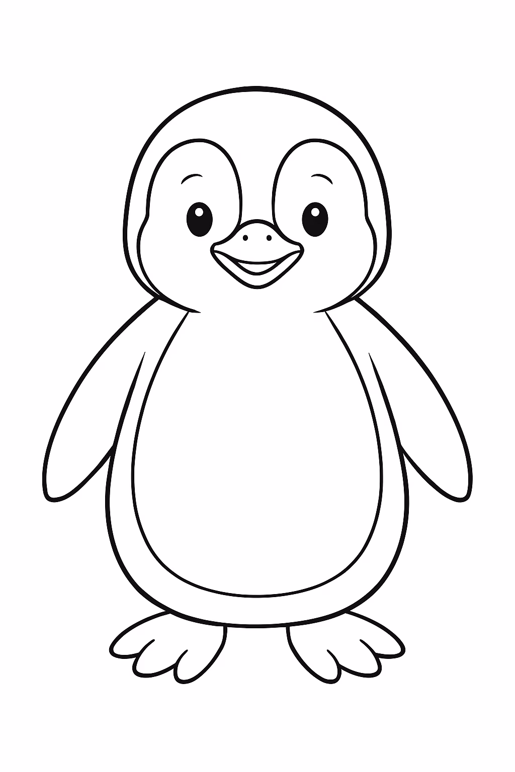 Pinguim para colorir — desenho para imprimir