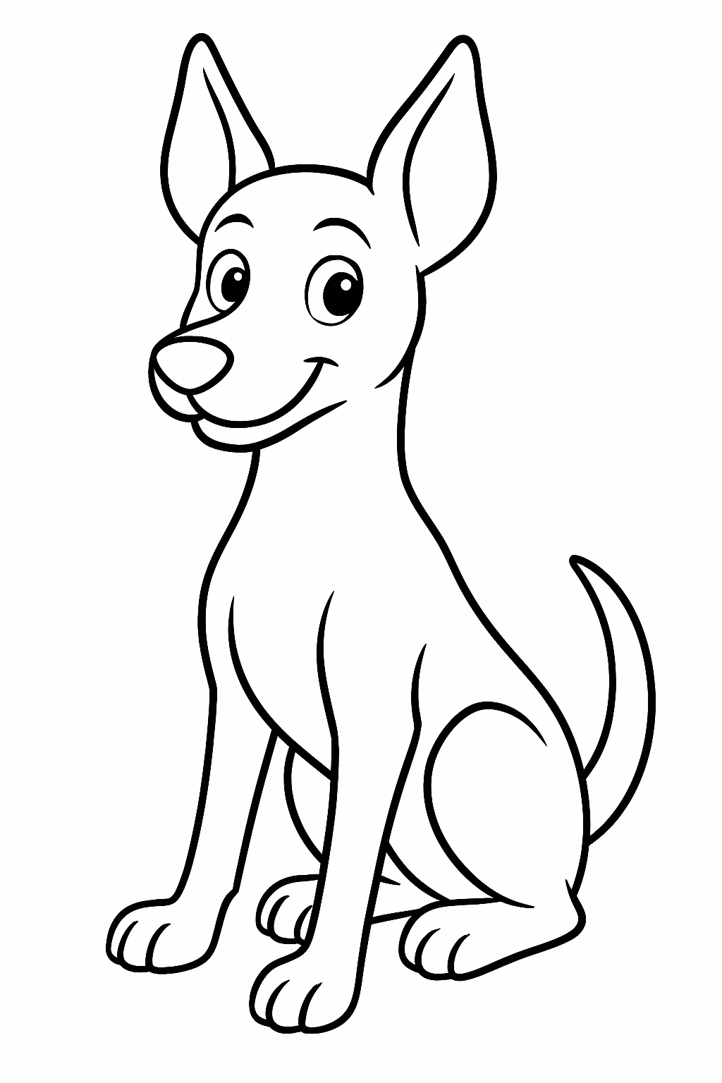 Pinscher para colorir — desenho para imprimir