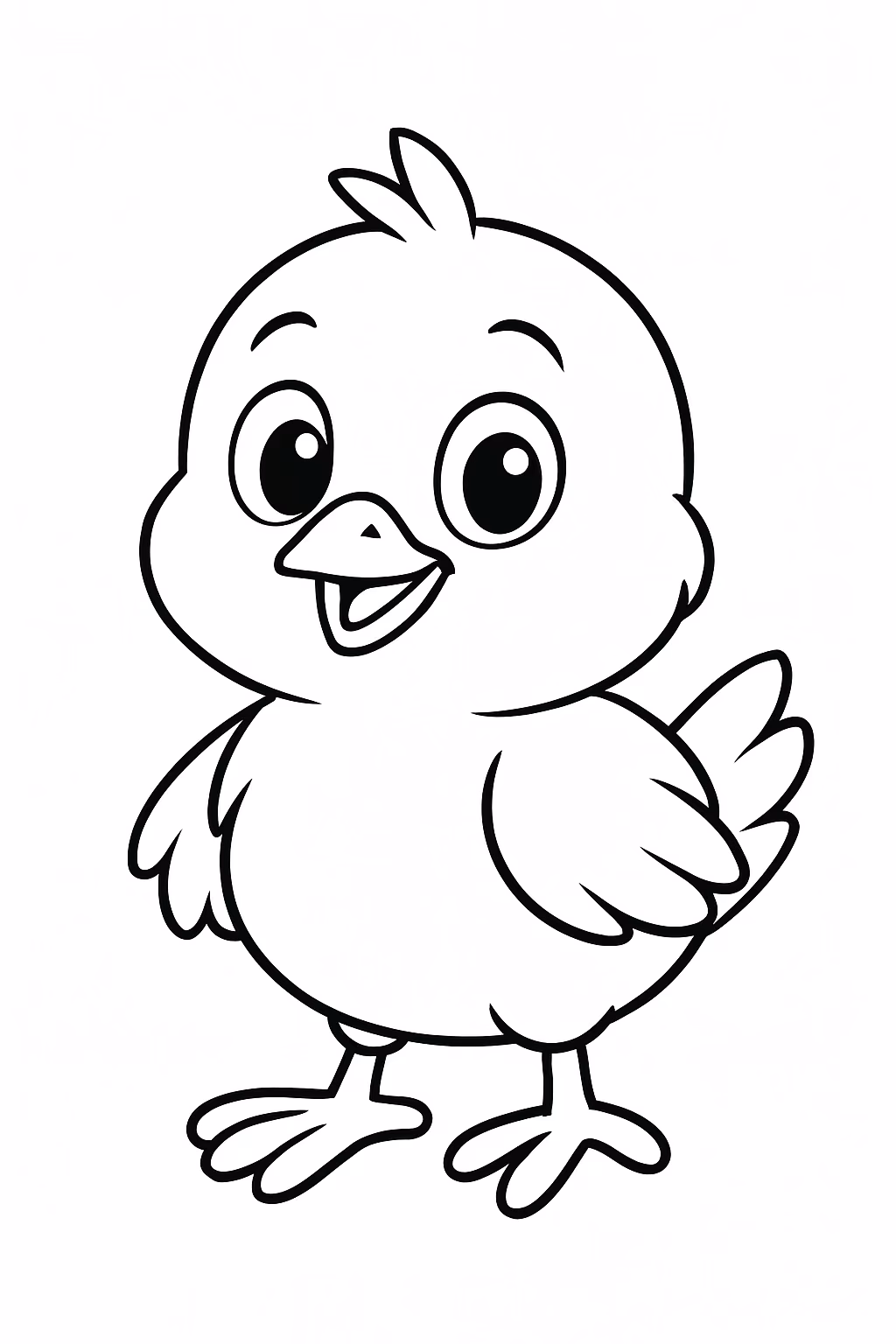 Pintinho para colorir — desenho para imprimir