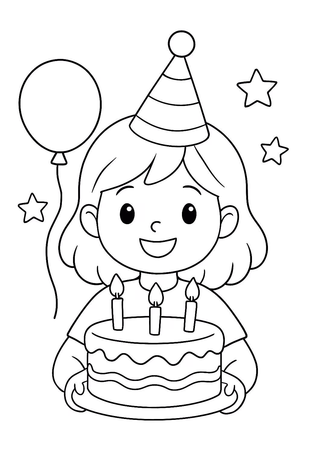 Poema aniversario para colorir — desenho para imprimir