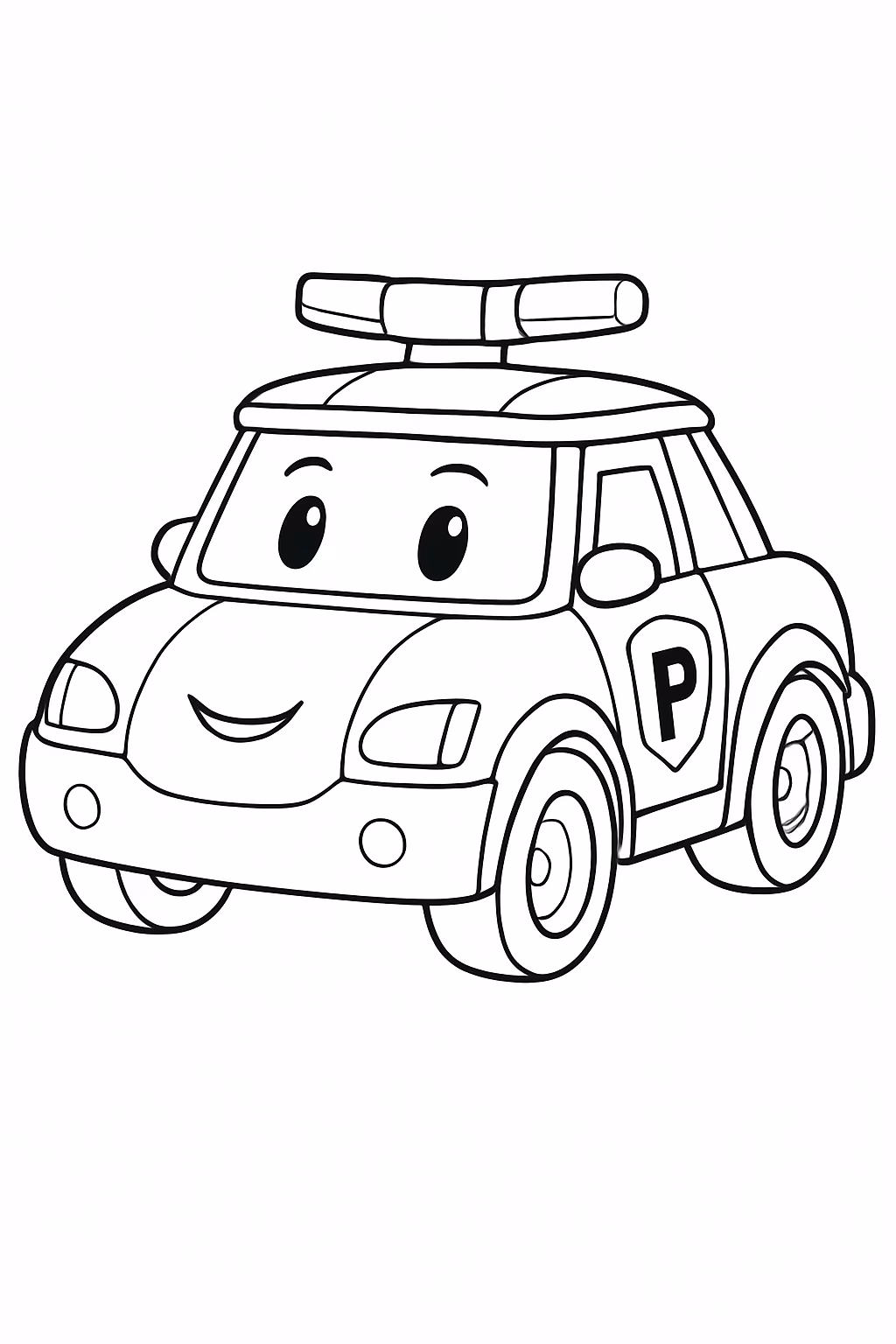 Poli animado para colorir — desenho para imprimir