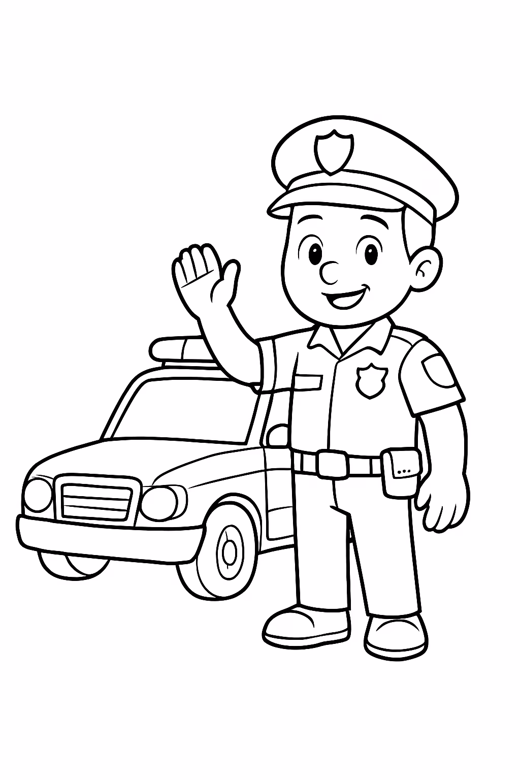 Policial rodoviario federal para colorir — desenho para imprimir