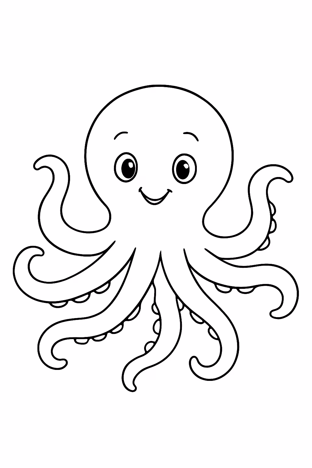 Polvo lindo para colorir — desenho para imprimir