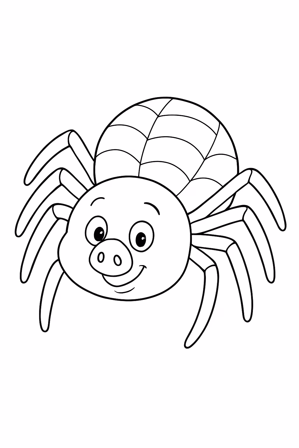Porco aranha para colorir — desenho para imprimir