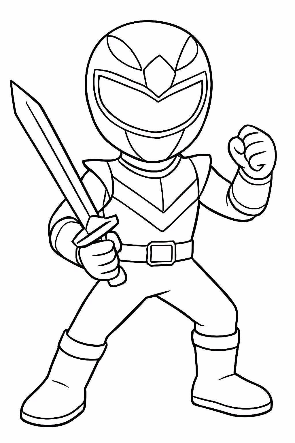 Power ranger para colorir — desenho para imprimir