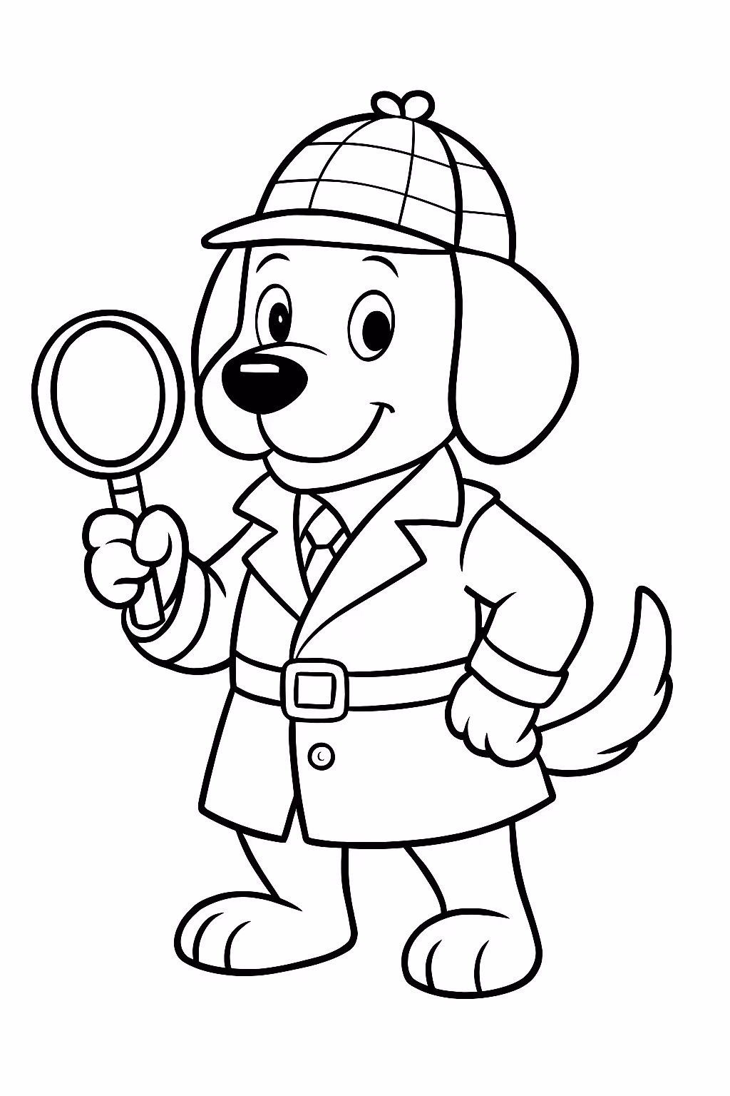 Preciso do desenha da papilon do detetive labrador para colorir — desenho para imprimir