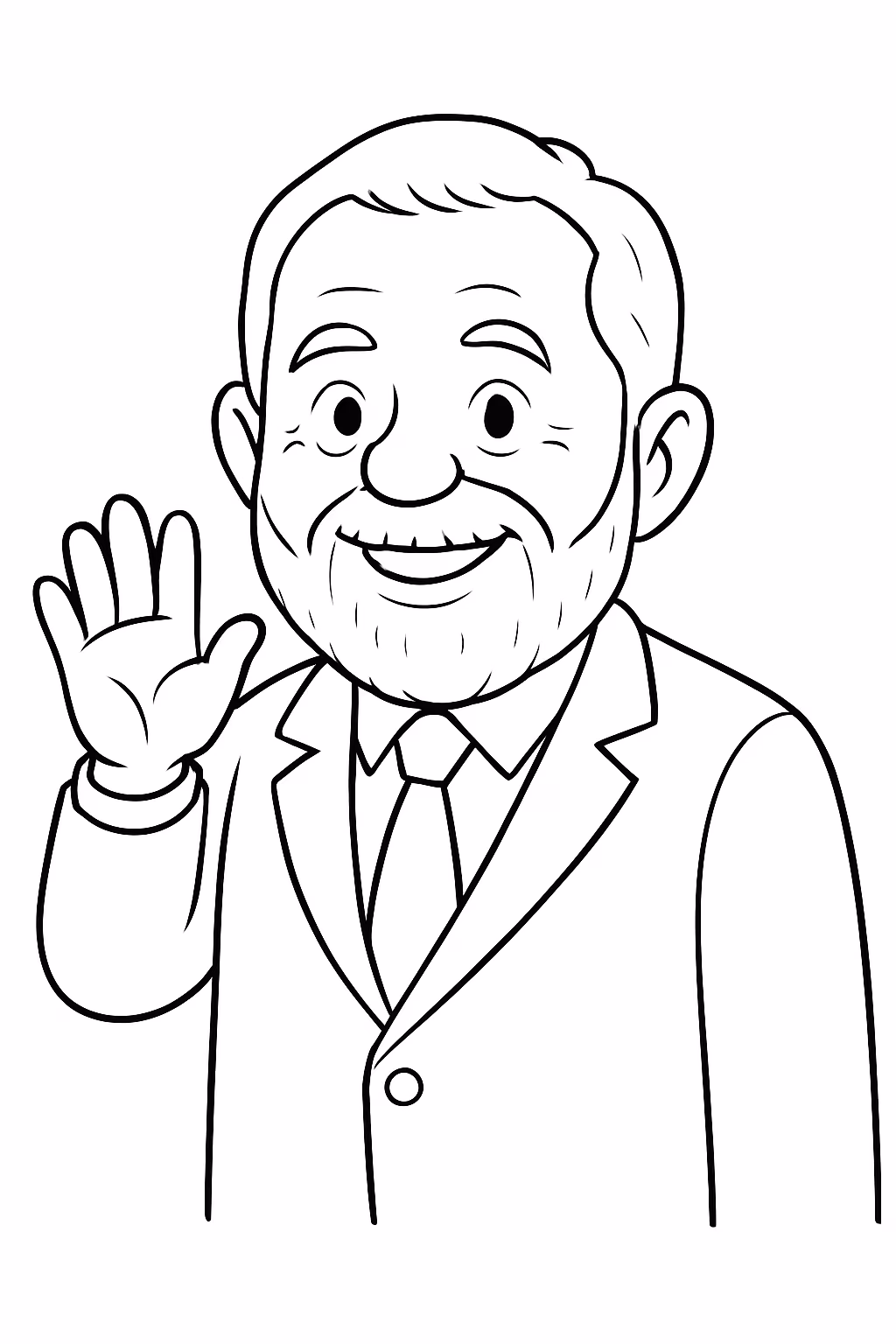 Preisdente lula para colorir — desenho para imprimir