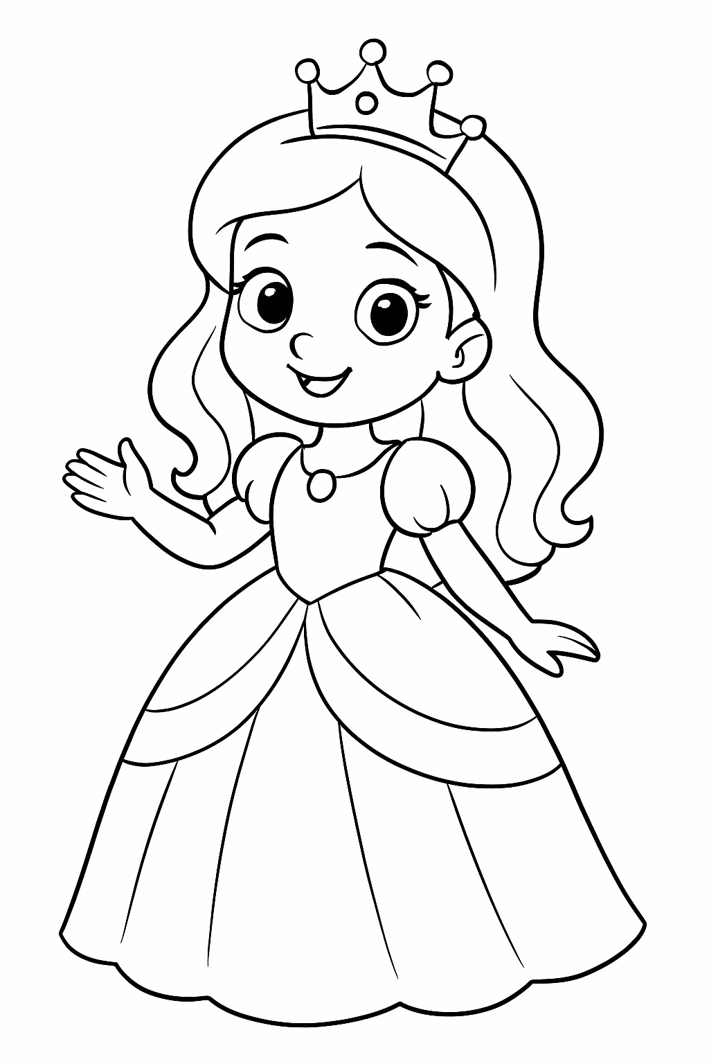 Princesa antonella para colorir — desenho para imprimir