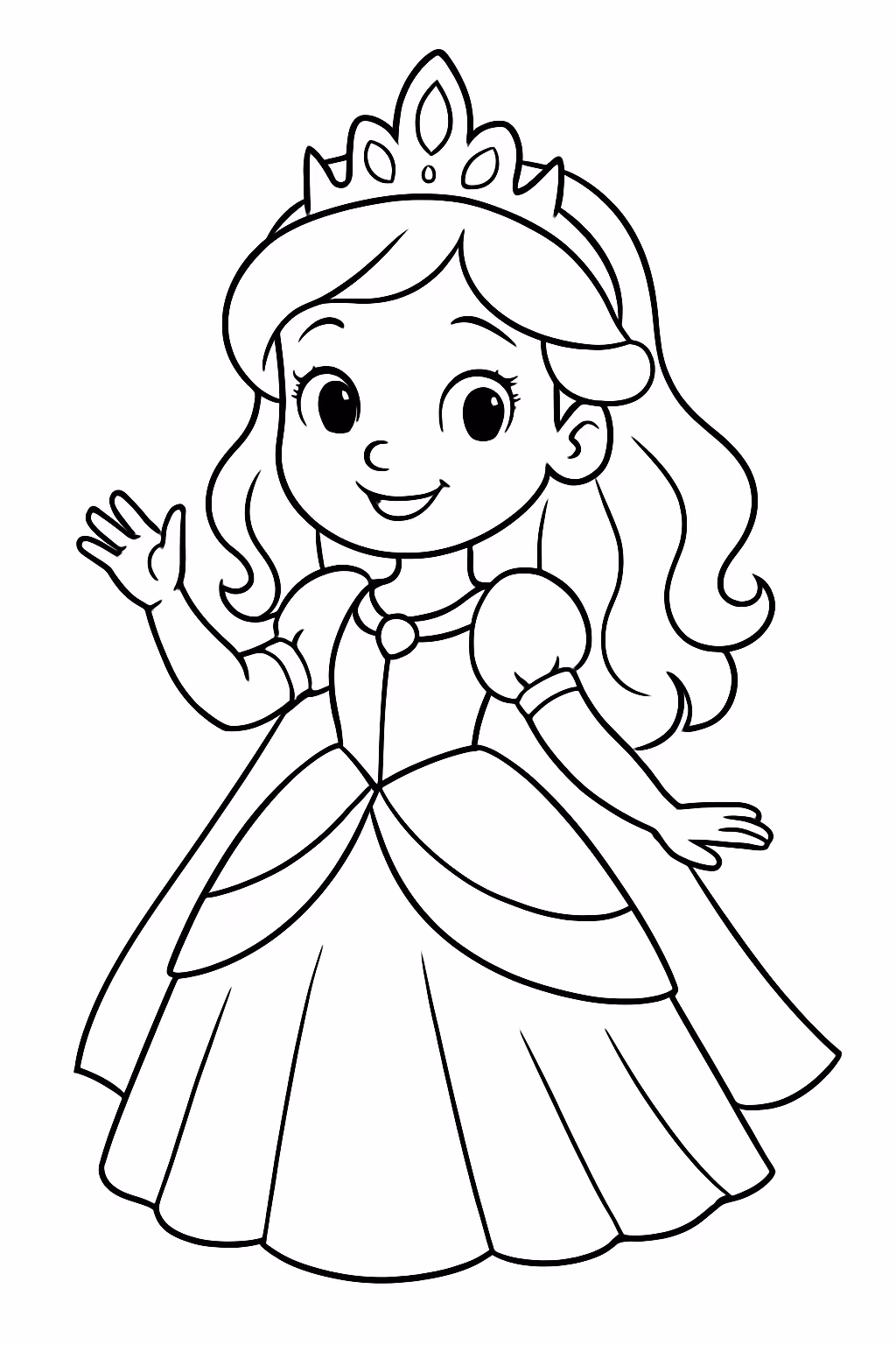 Princesa nicole para colorir — desenho para imprimir