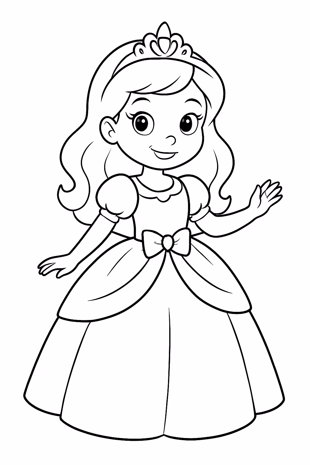 Princesa rosaline para colorir — desenho para imprimir