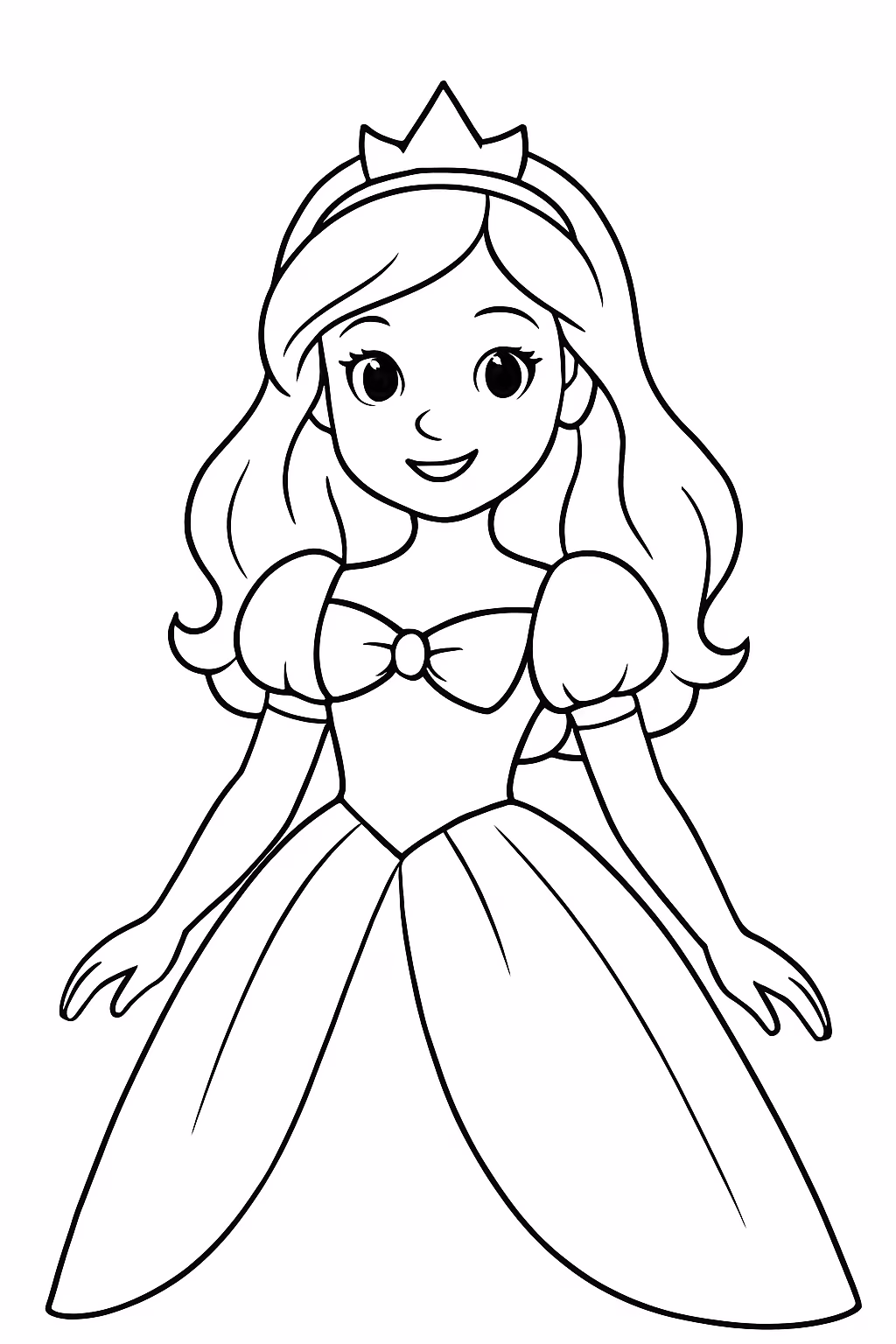 Prinsesas para colorir — desenho para imprimir