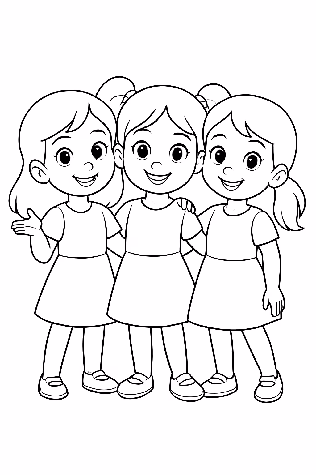 Quero meninas duas sao gemeas com nome naama elizza elizzi para colorir — desenho para imprimir