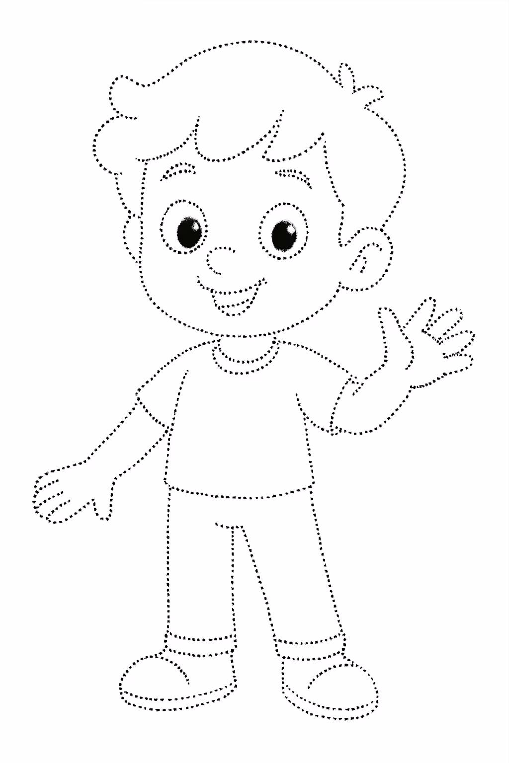 Quero exercicios de aprendizado com pontilhamento formar o para colorir — desenho para imprimir