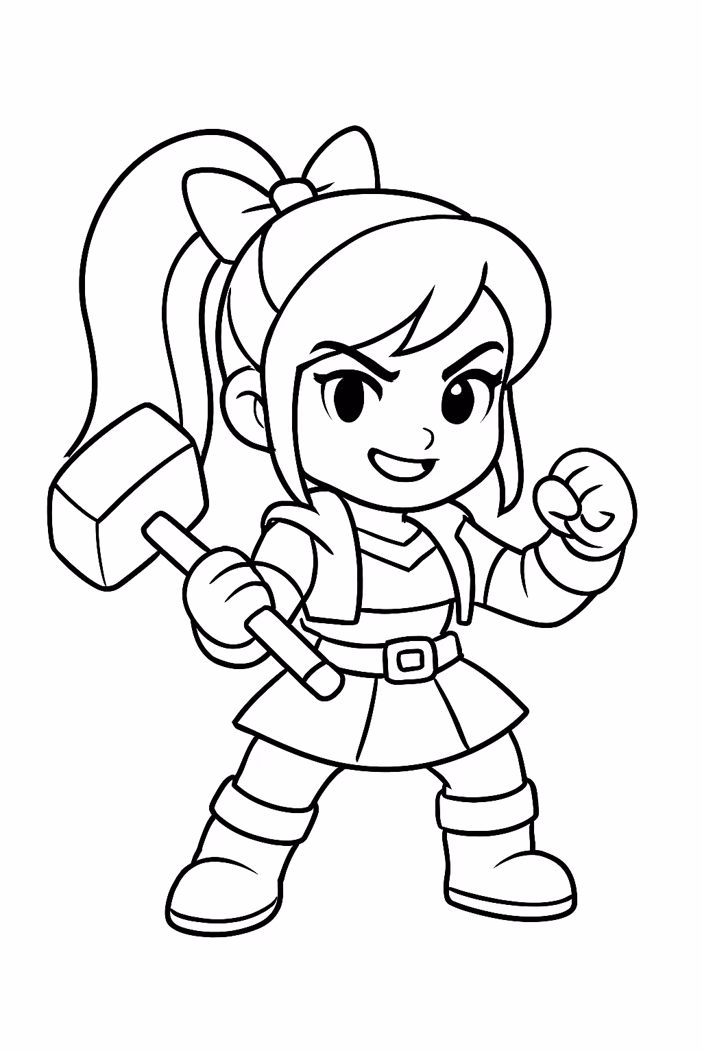 Querreira do kpop beem hulk para colorir — desenho para imprimir