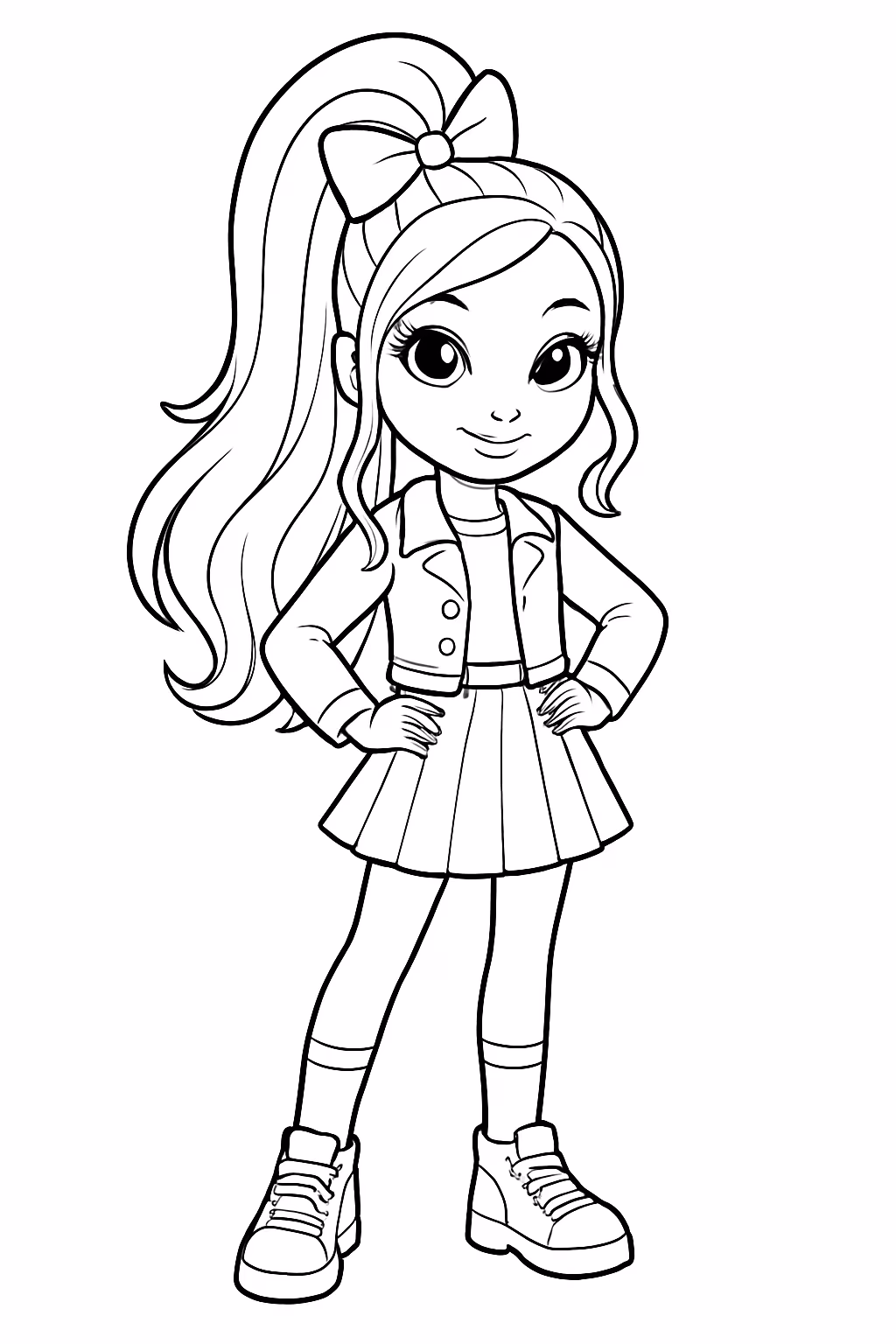 Rainbow high para colorir — desenho para imprimir