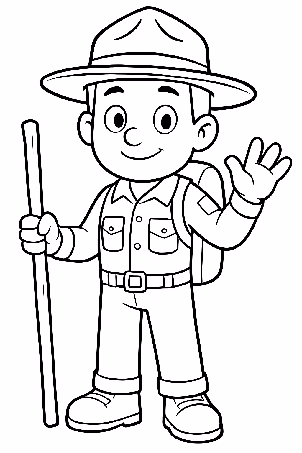 Ranger para colorir — desenho para imprimir