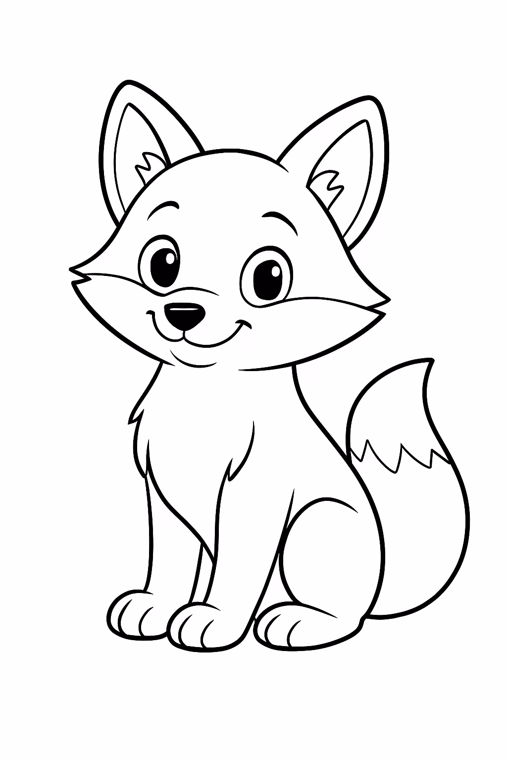Raposa para colorir — desenho para imprimir