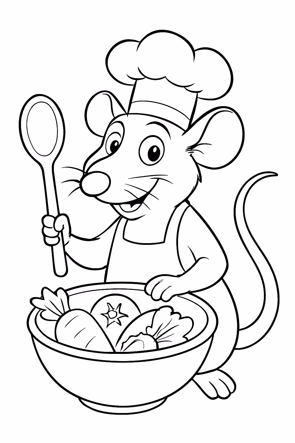 Ratatule para colorir — desenho para imprimir