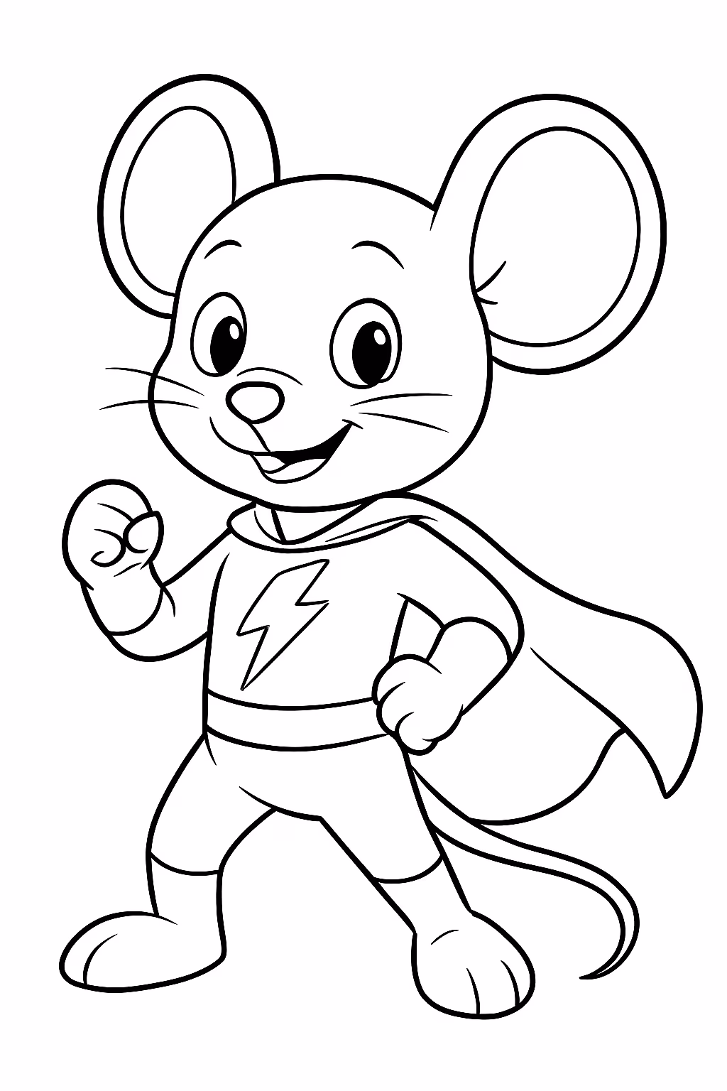 Rato com a roupa do flash para colorir — desenho para imprimir