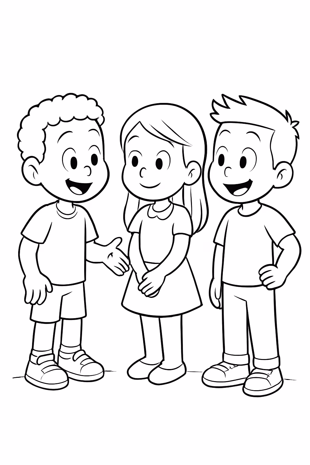 Reinaldinho os rosas e natan por ai conversando para colorir — desenho para imprimir