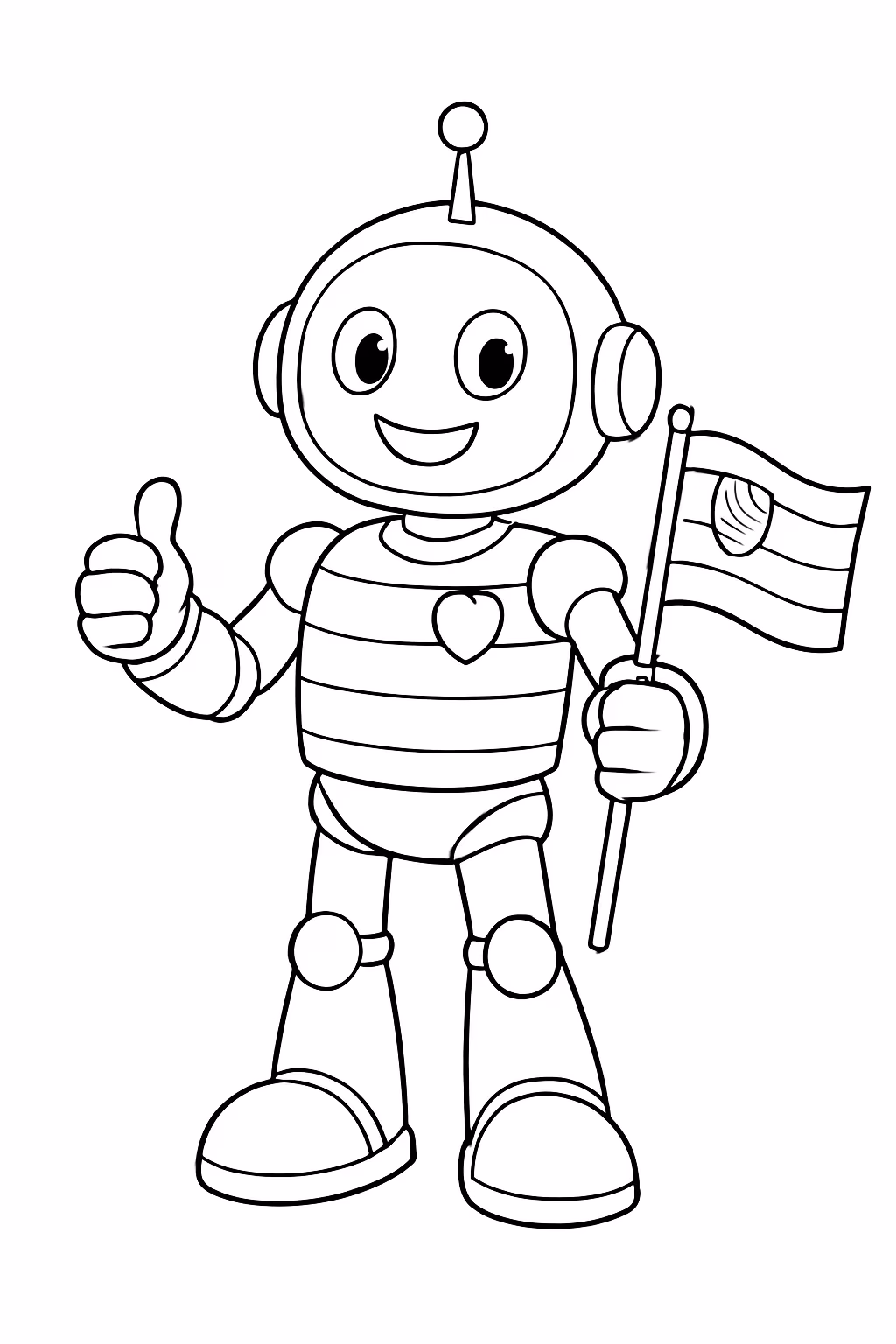 Robo flamenguista para colorir — desenho para imprimir