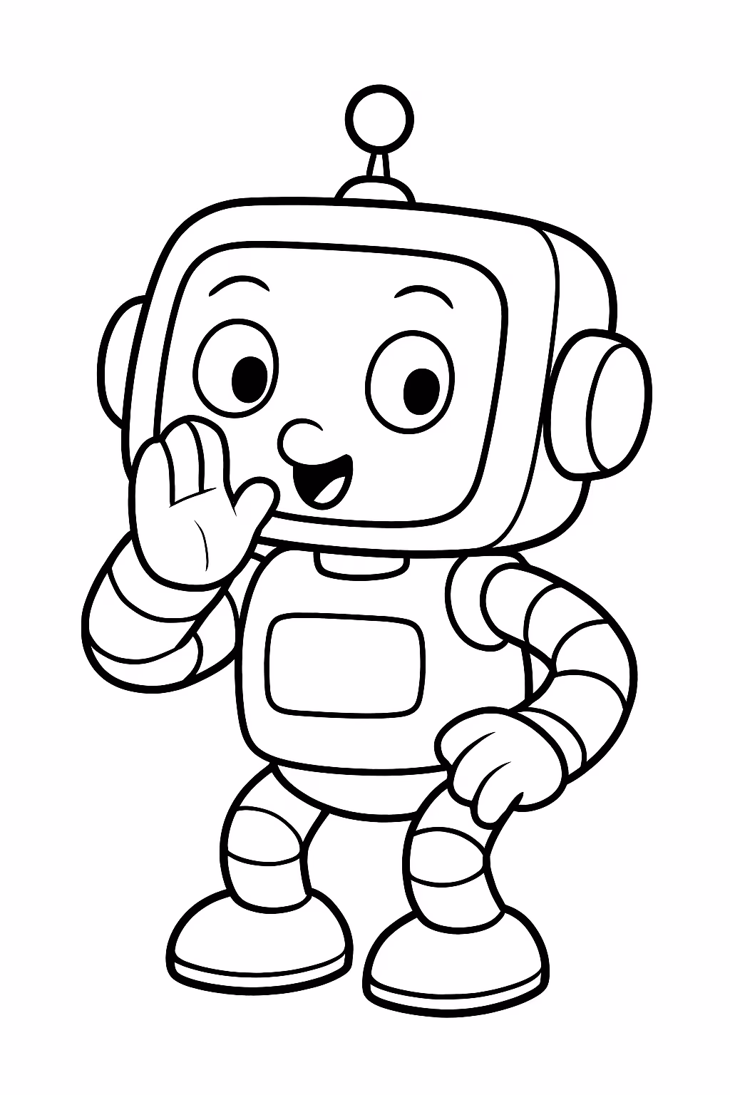 Robo fofoca para colorir — desenho para imprimir