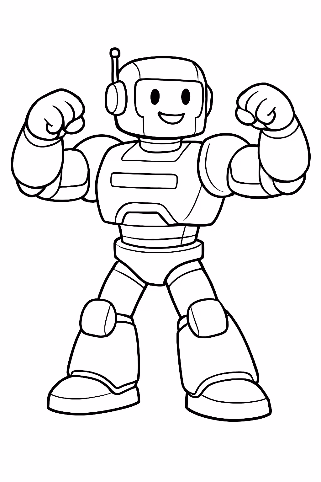Robo forte para colorir — desenho para imprimir