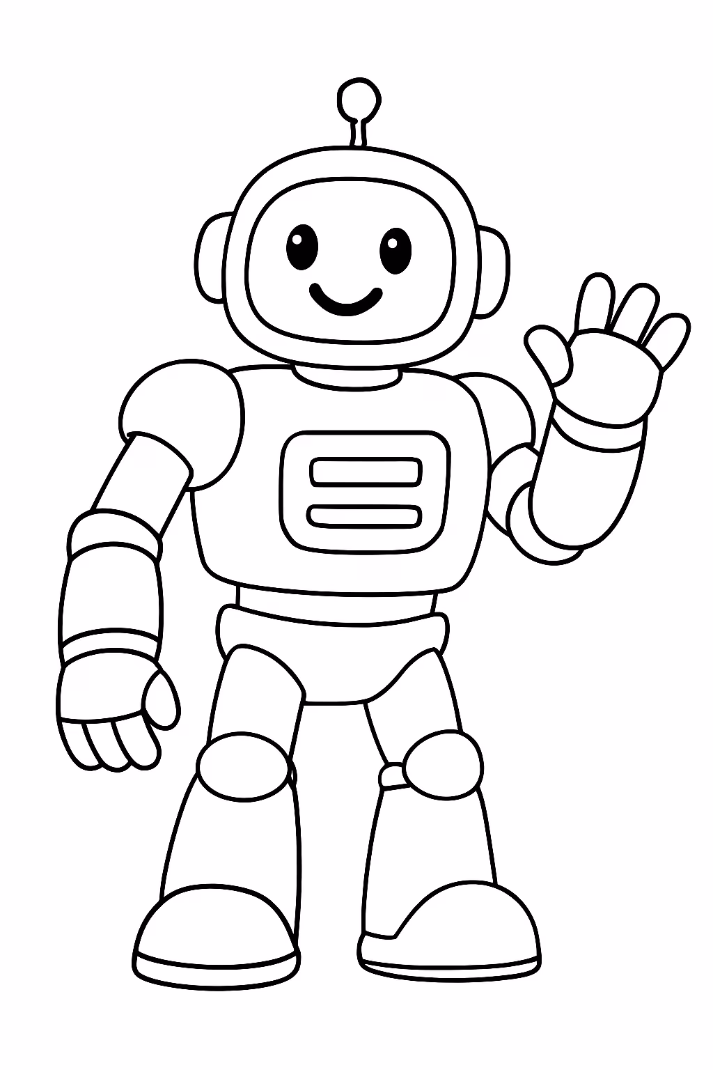Robo gigante para colorir — desenho para imprimir