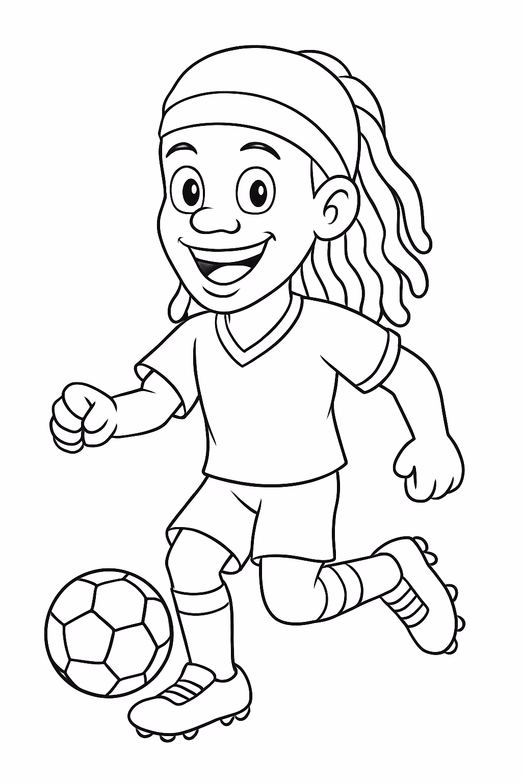 Ronaldinho para colorir — desenho para imprimir