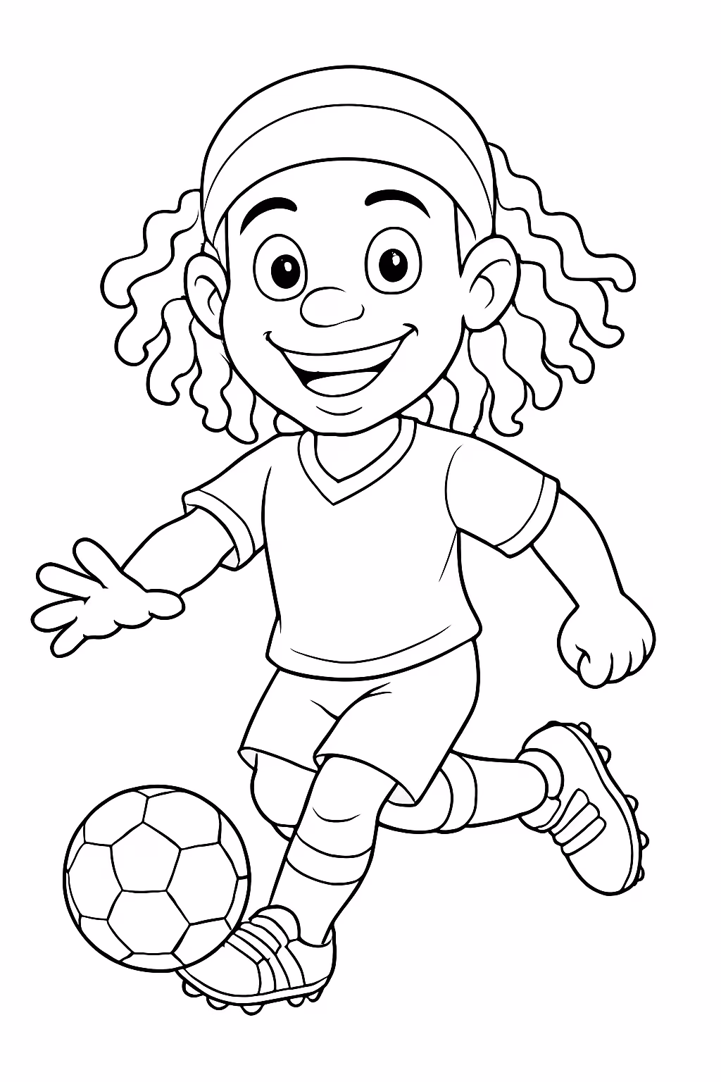 Ronaldinho gaucho para colorir — desenho para imprimir