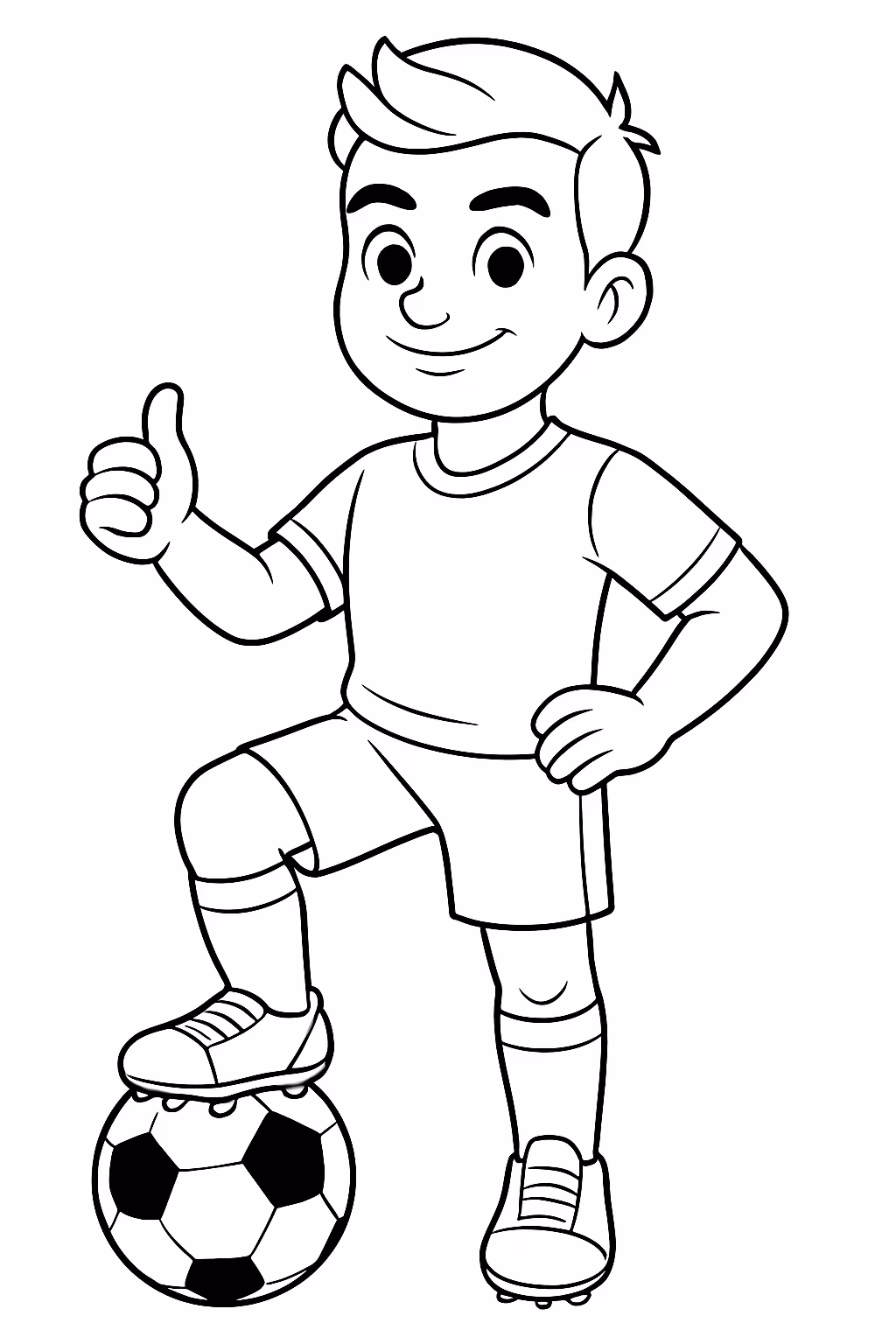 Ronaldo para colorir — desenho para imprimir