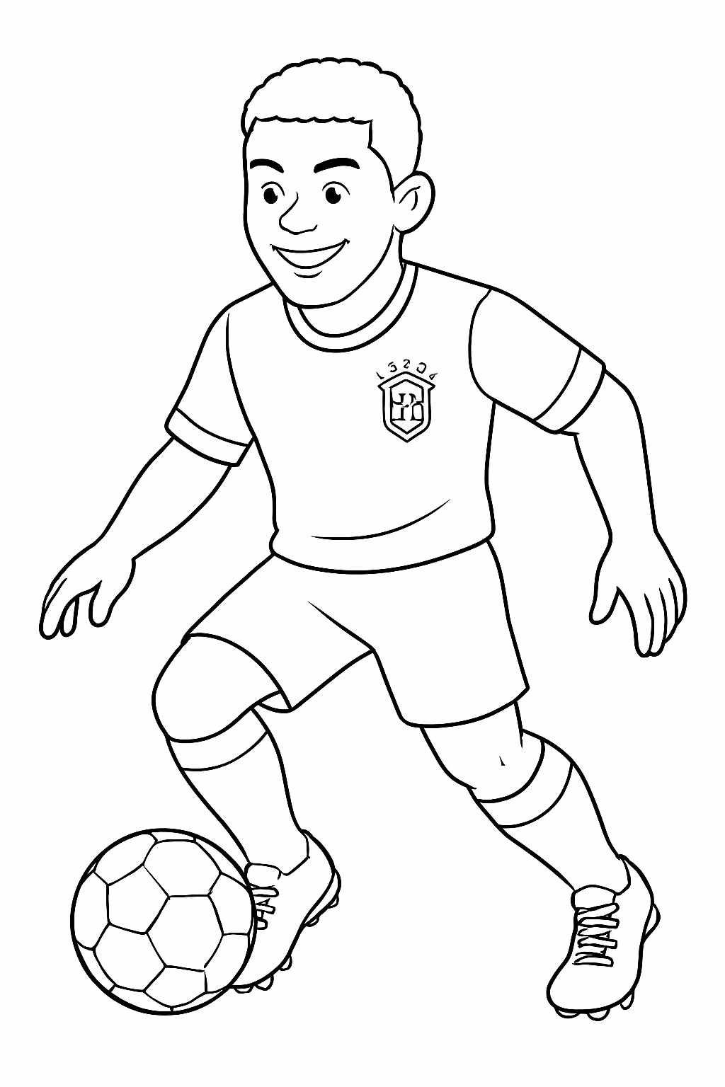 Ronaldo fenomeno com a camisa do brasil para colorir — desenho para imprimir
