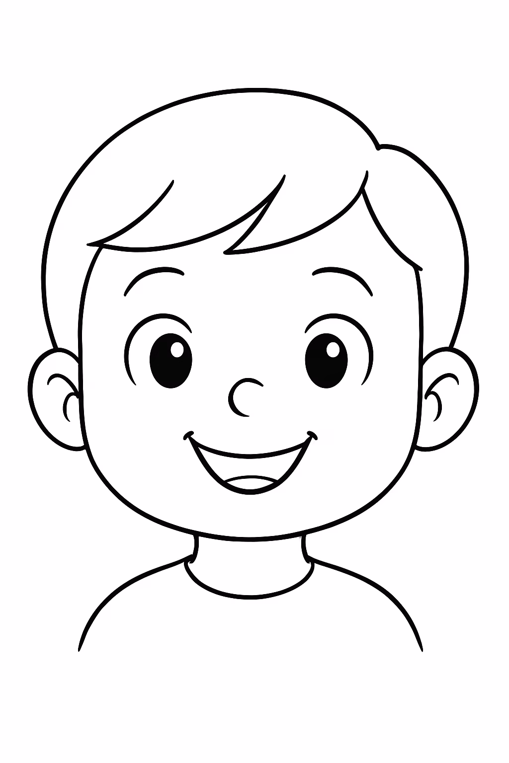 Rosto para colorir — desenho para imprimir