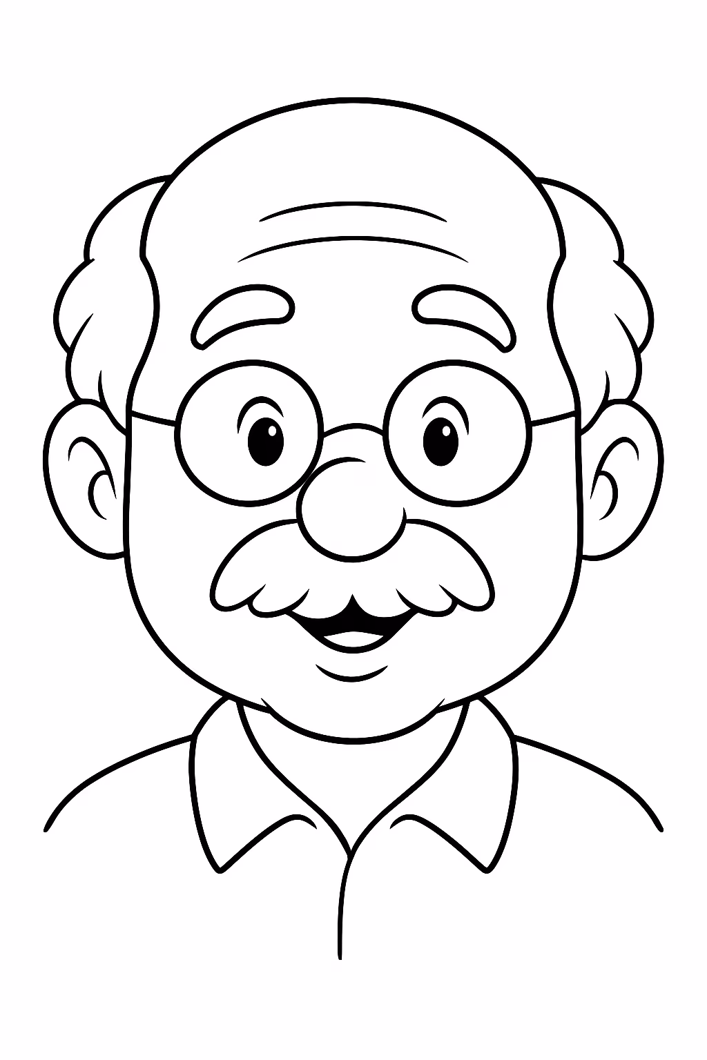 Rosto de um vo para colorir — desenho para imprimir