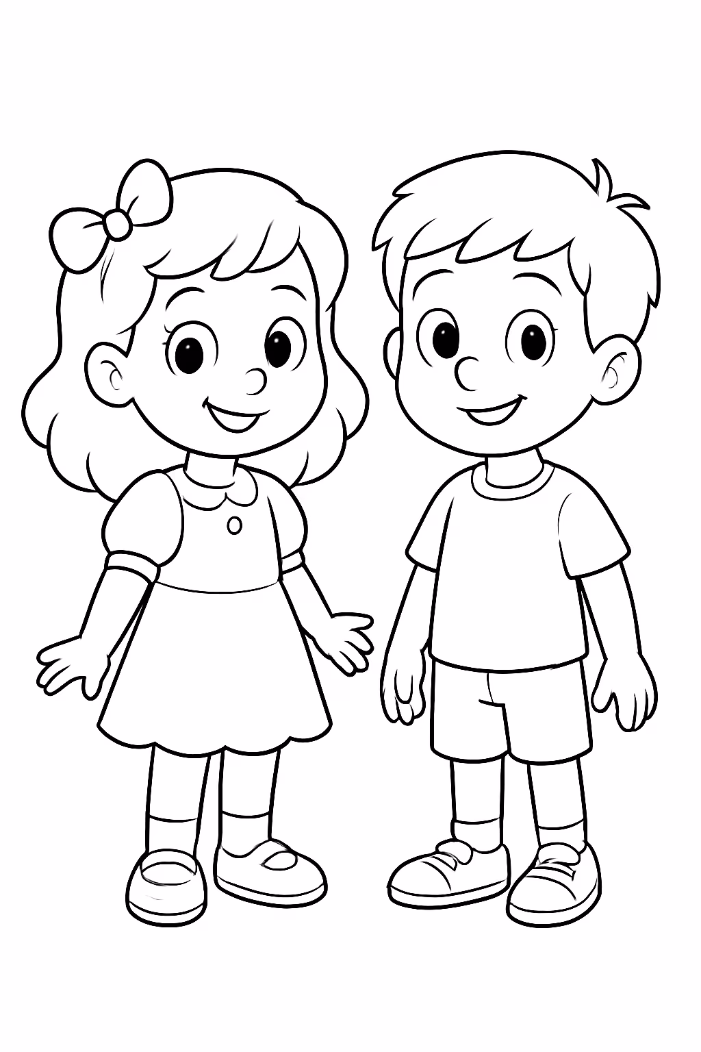 Ruca e clementina para colorir — desenho para imprimir