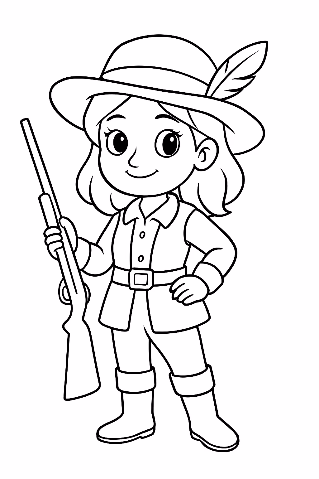 Rumi hunter para colorir — desenho para imprimir