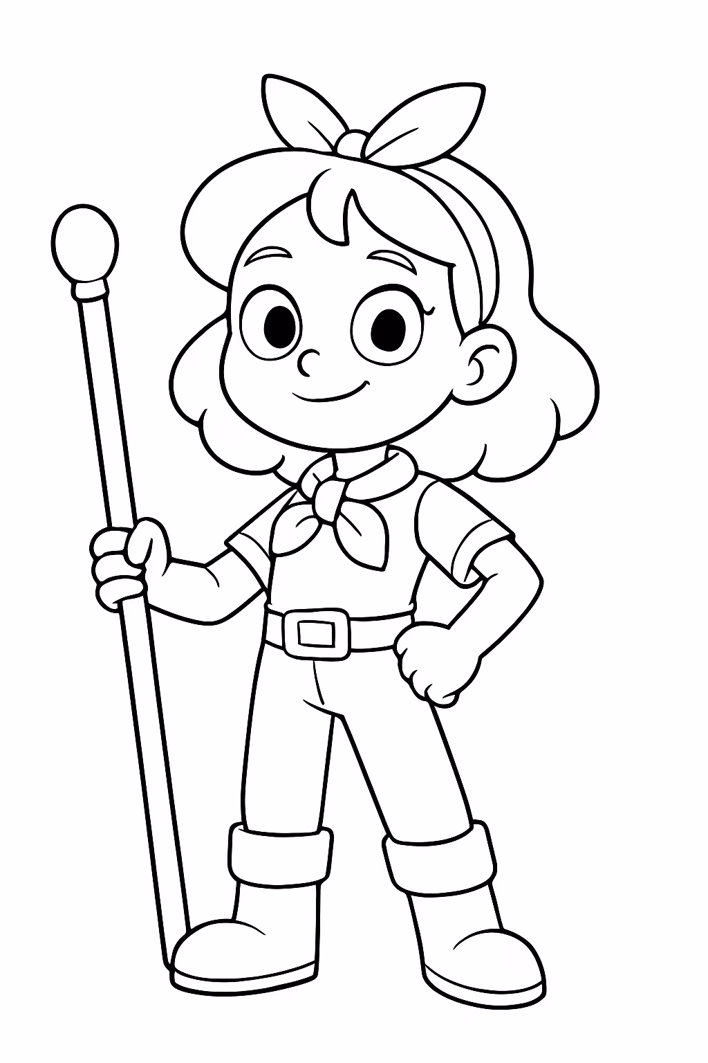 Rumi huntrix para colorir — desenho para imprimir