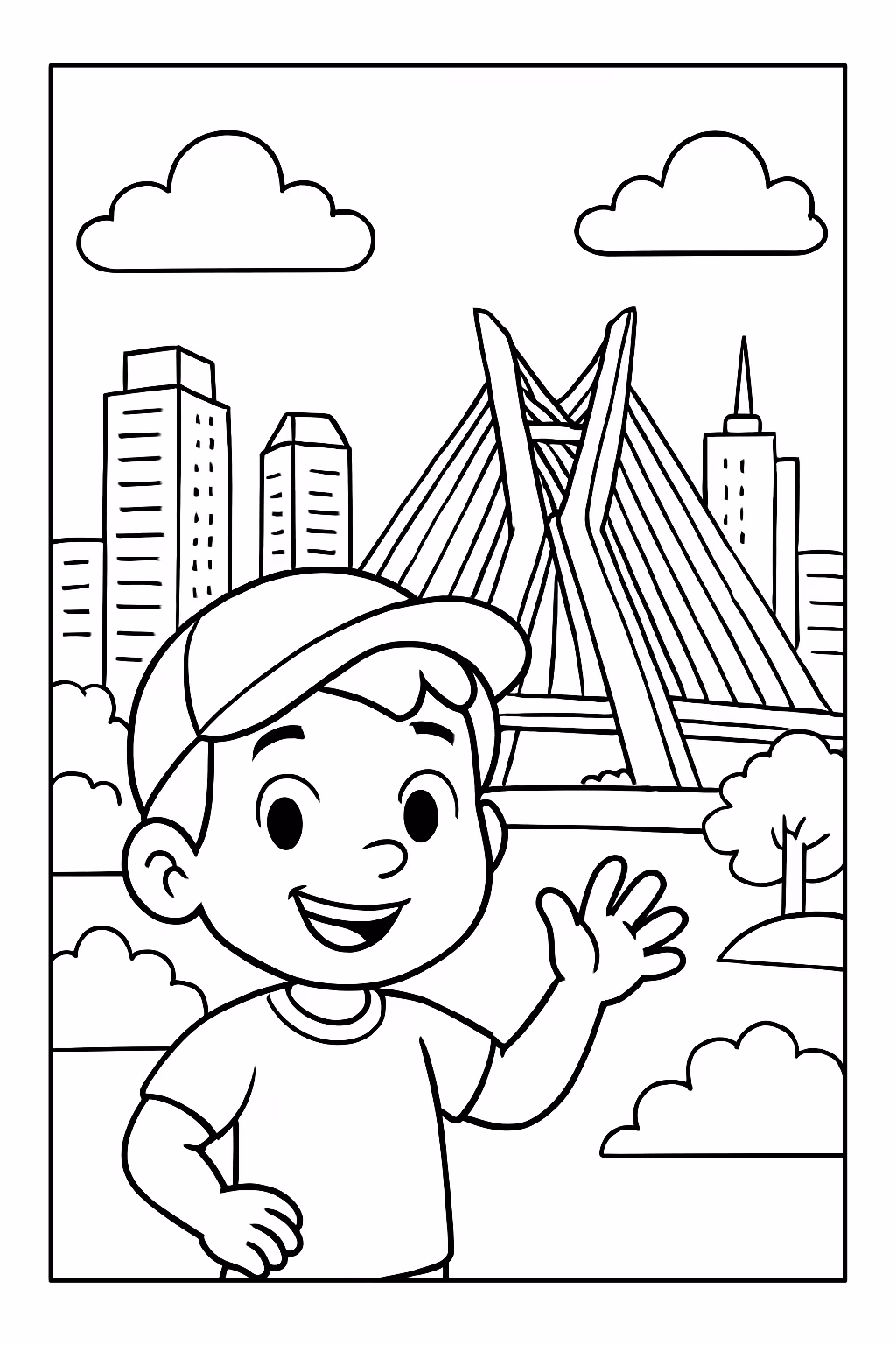 Sao paulo para colorir — desenho para imprimir