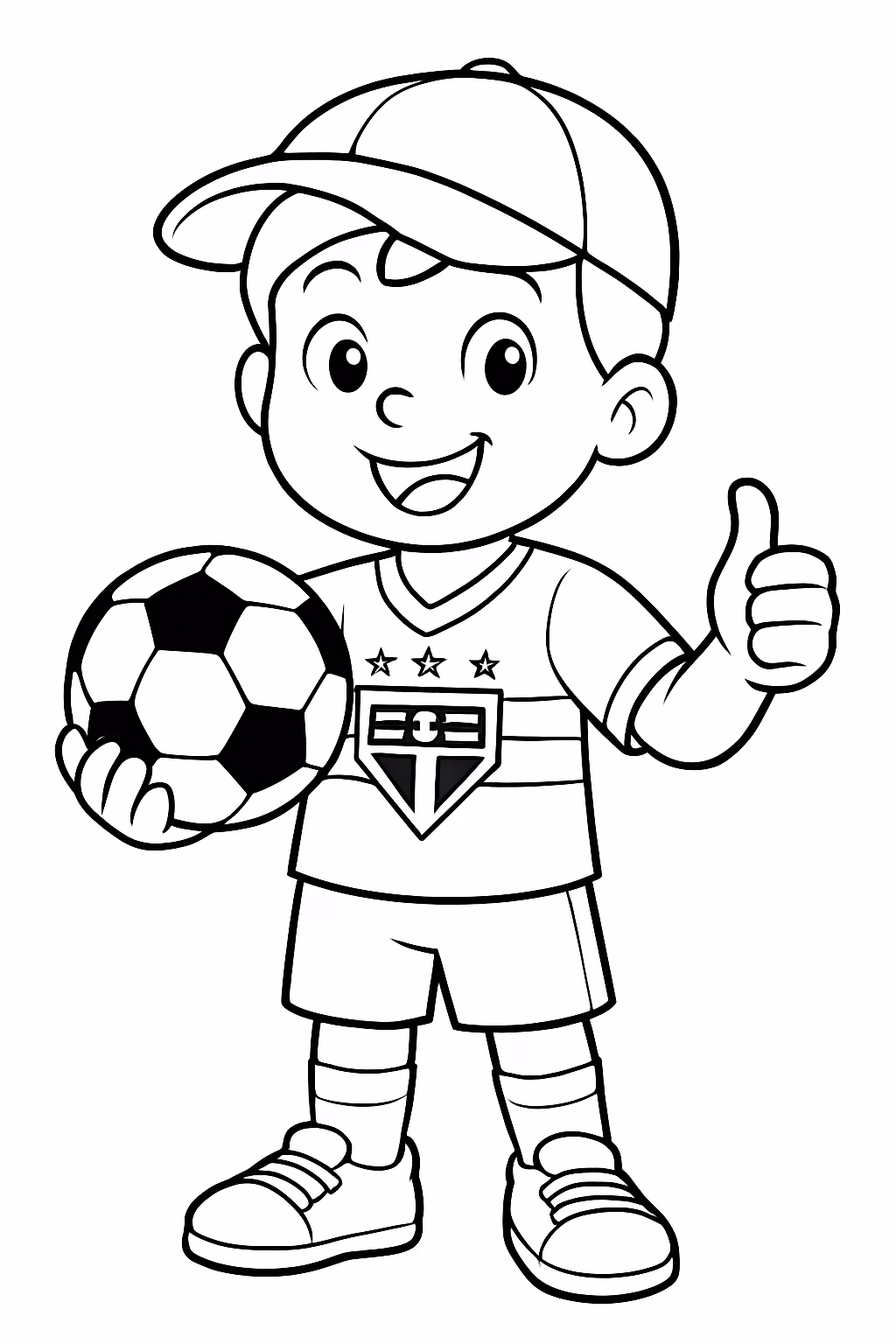 Sao paulo futebol clube para colorir — desenho para imprimir