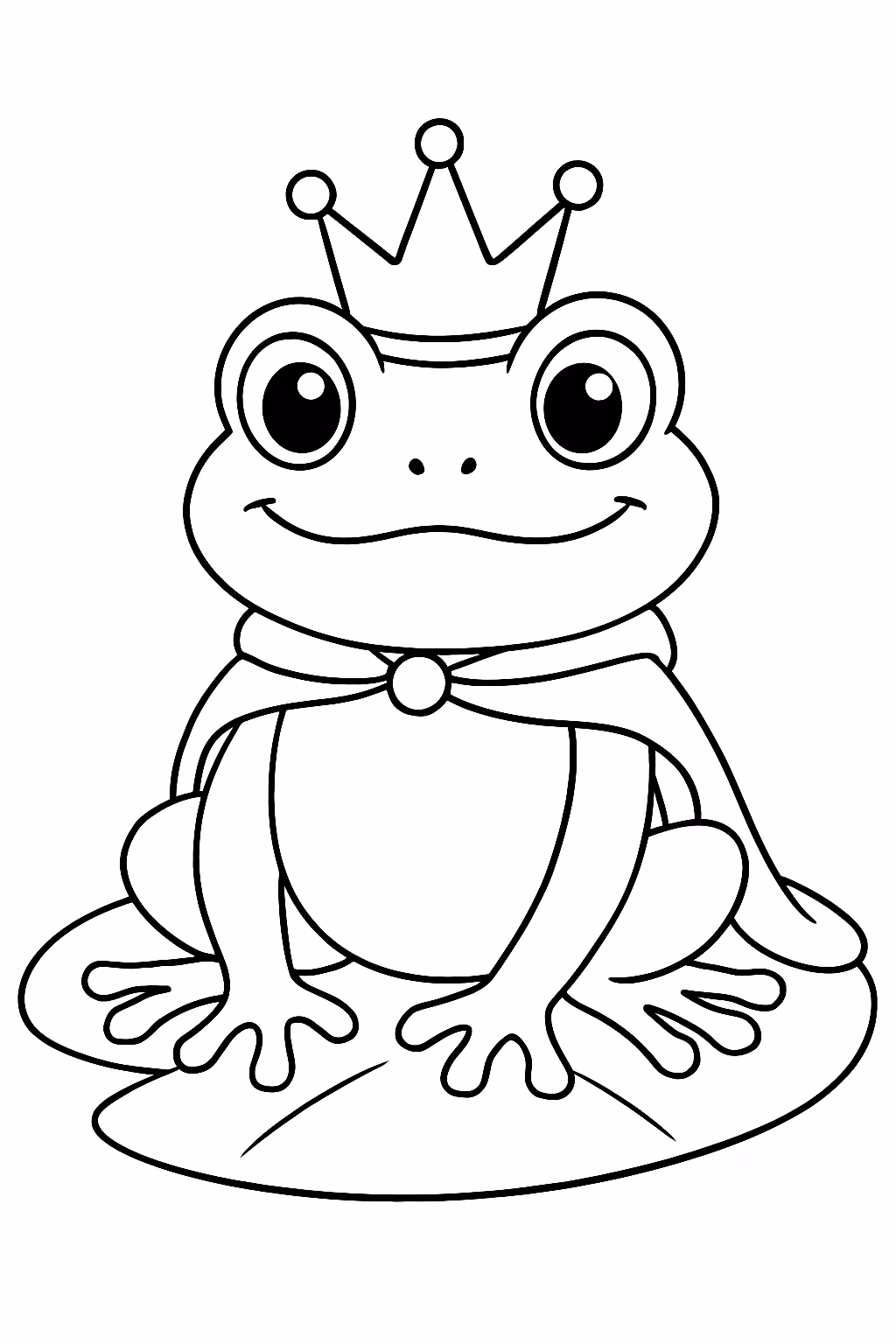 Sapo principe para colorir — desenho para imprimir