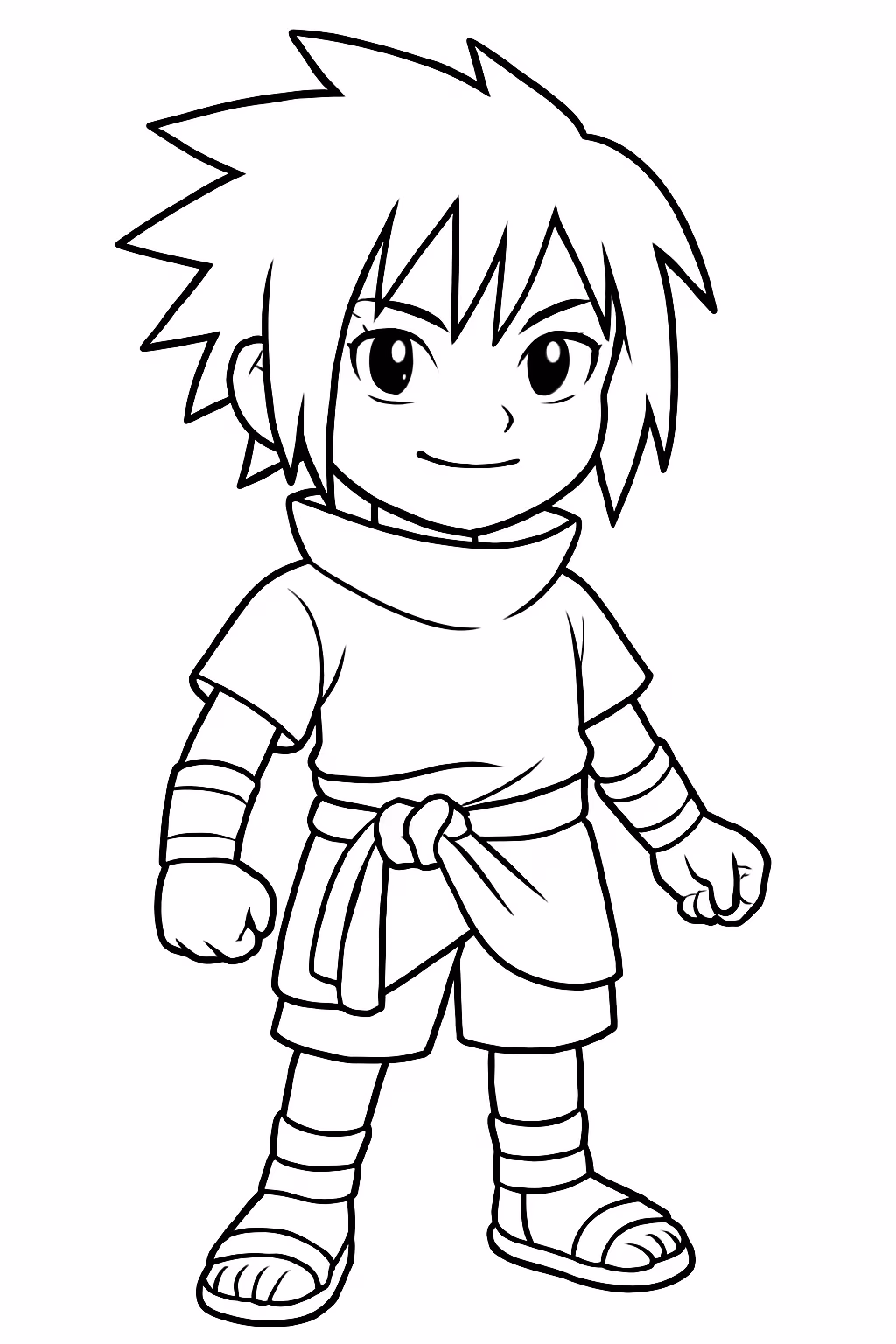 Sasuke para colorir — desenho para imprimir