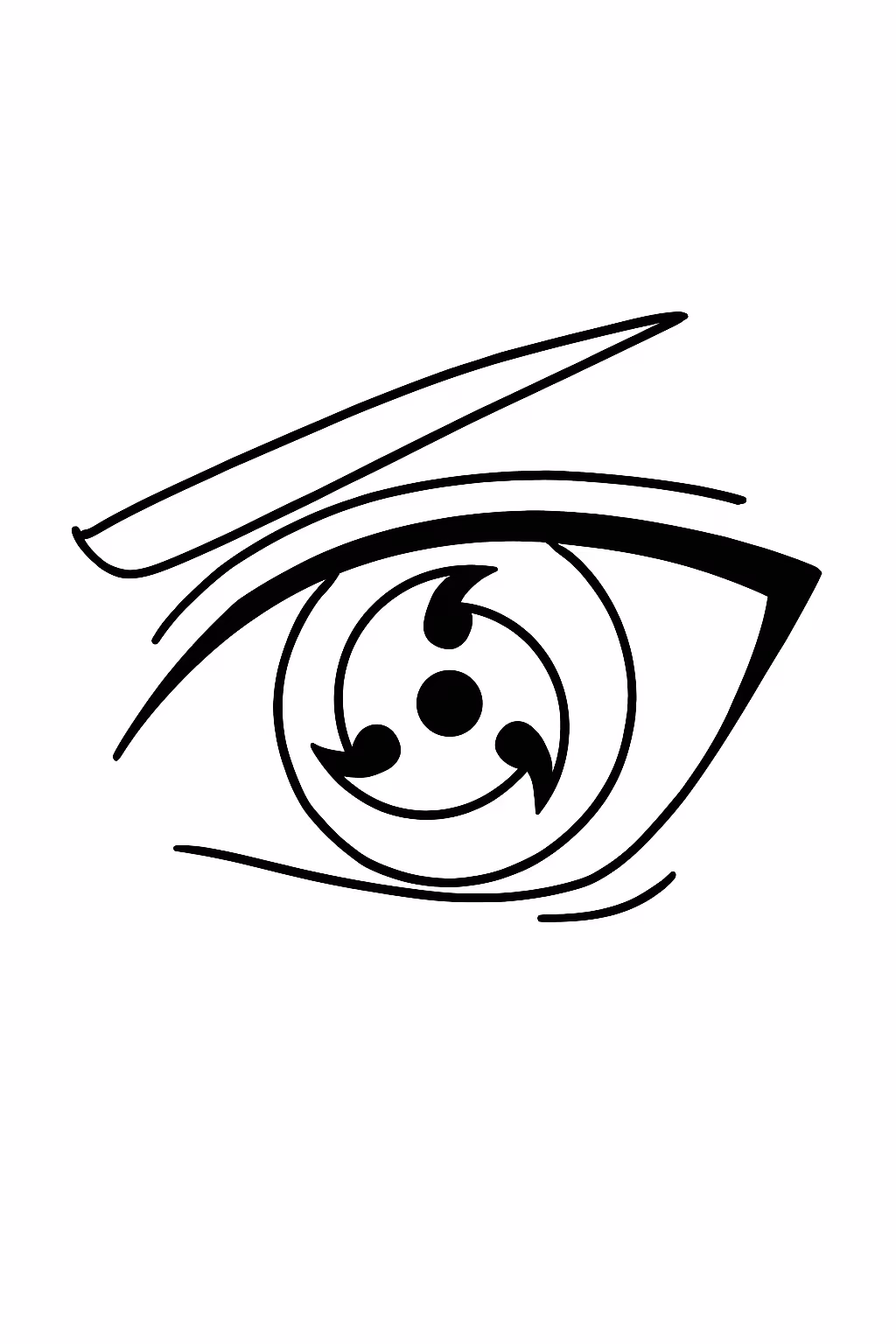 Sasuke sharingan para colorir — desenho para imprimir